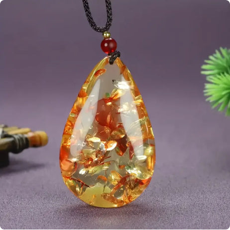 Immortal Flower Time Gemstone Necklace