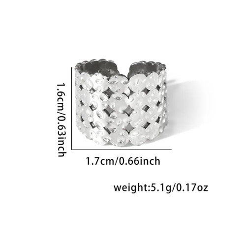 Fashion Personalized New Fishtail Palm Plaid Ring