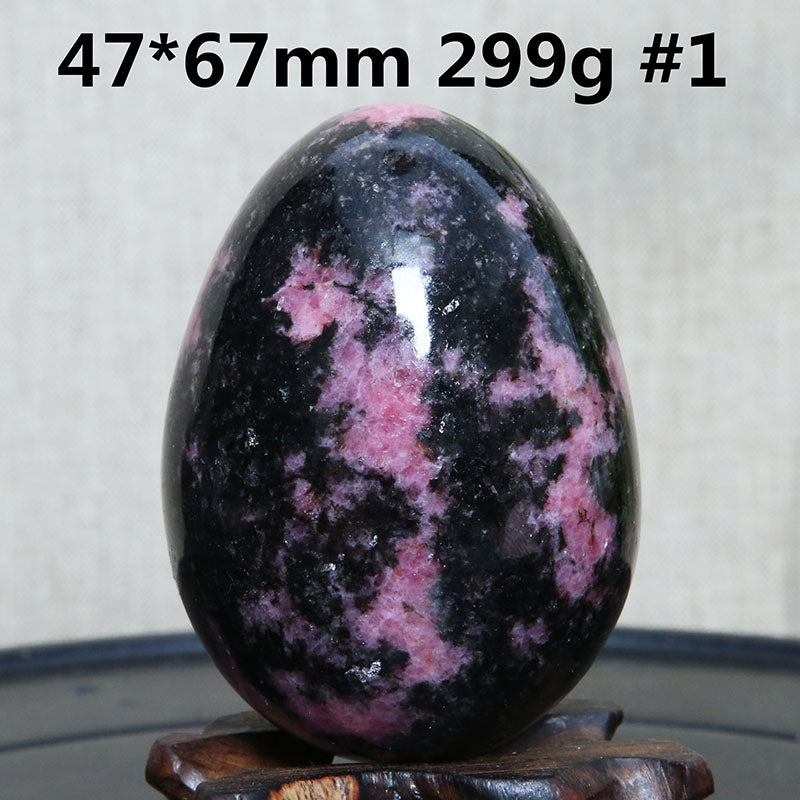 Natural Crystal Plum Tourmaline Stone Egg Ore Specimen Ornaments