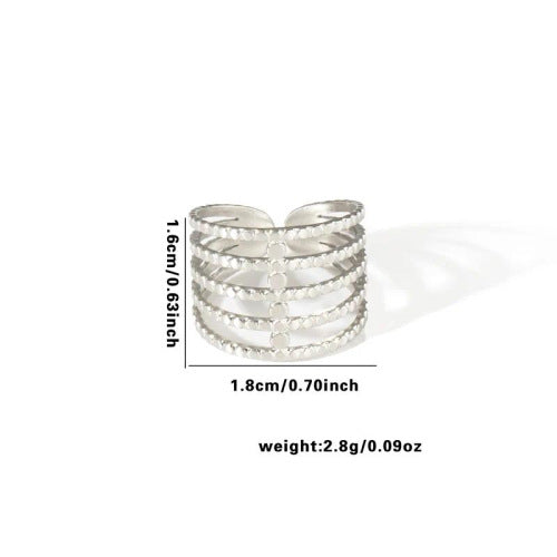 Fashion Personalized New Fishtail Palm Plaid Ring