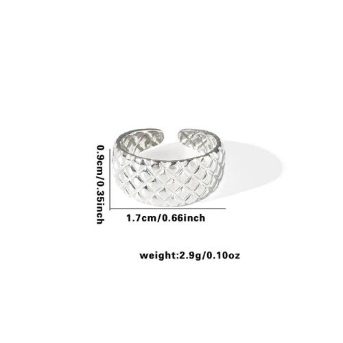 Fashion Personalized New Fishtail Palm Plaid Ring