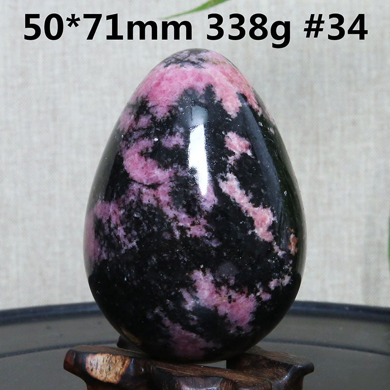 Natural Crystal Plum Tourmaline Stone Egg Ore Specimen Ornaments