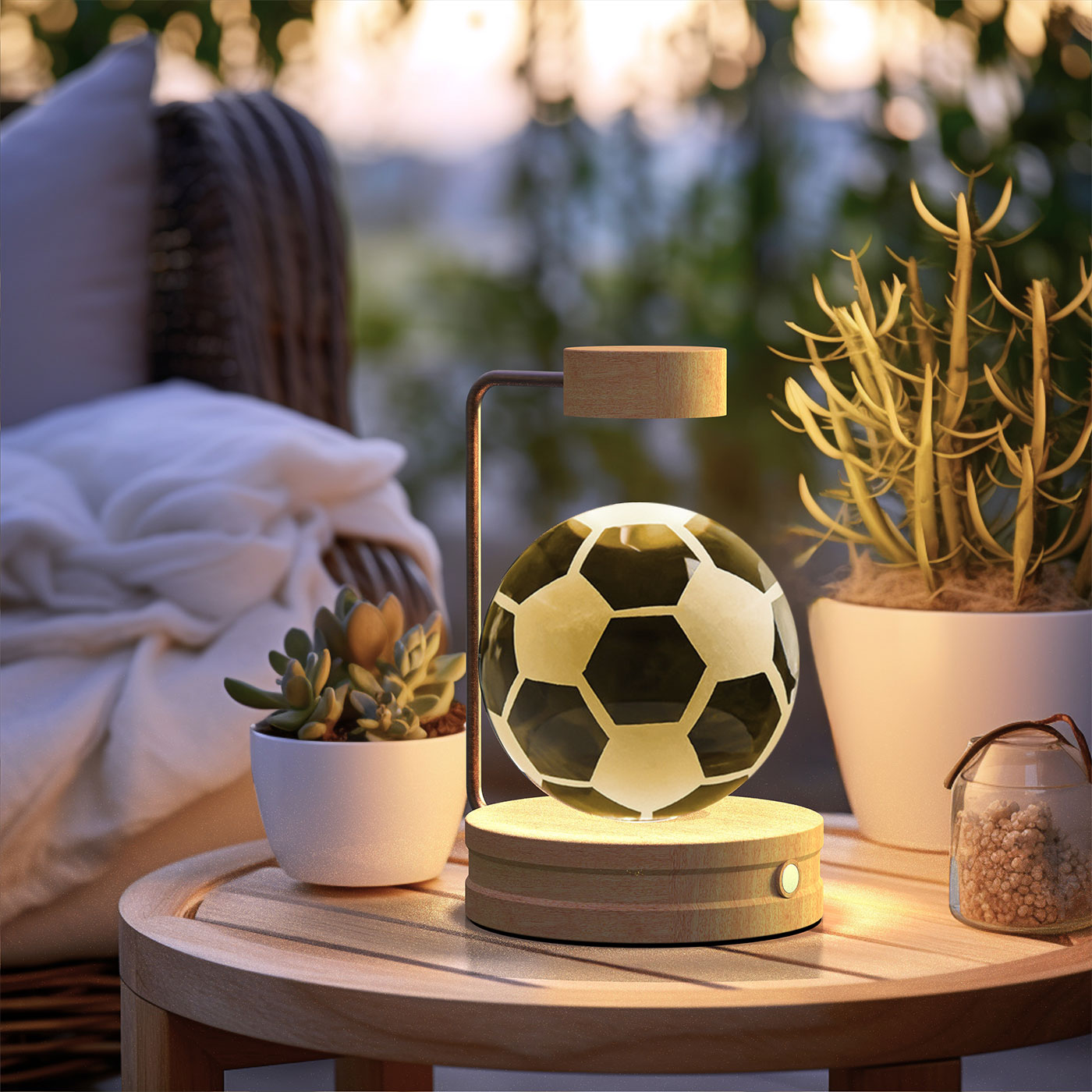 Crystal Ball Night Light – 3D Cosmic LED Bedside Lamp