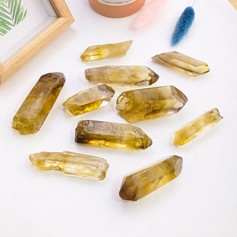 Natural Crystal Stone Tea Yellow Ore Specimen