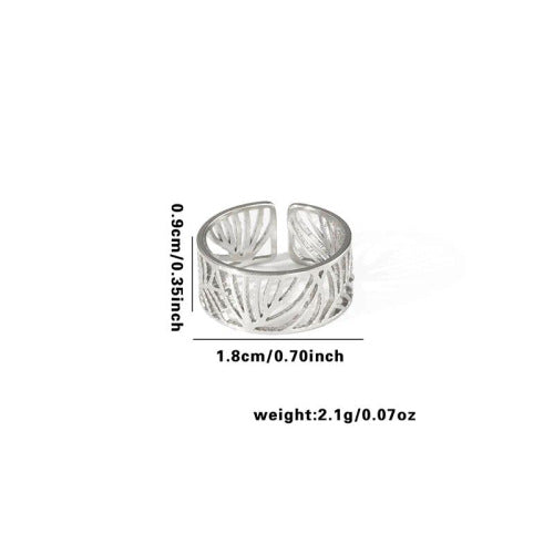 Fashion Personalized New Fishtail Palm Plaid Ring
