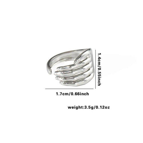 Fashion Personalized New Fishtail Palm Plaid Ring