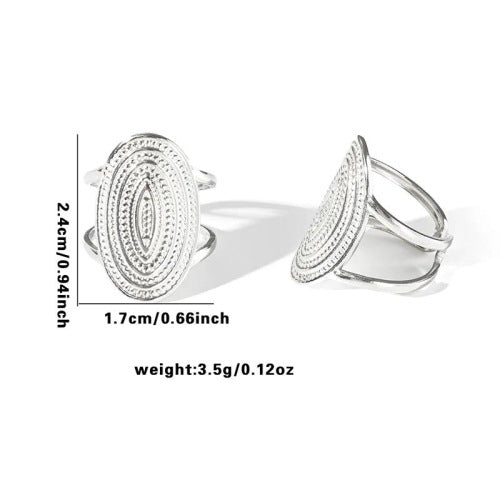 Fashion Personalized New Fishtail Palm Plaid Ring