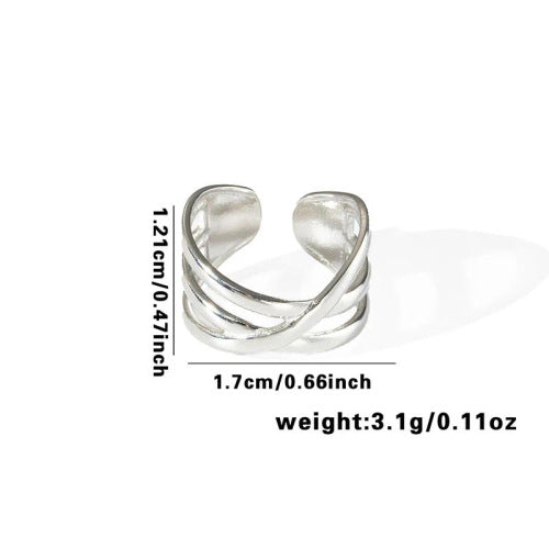 Fashion Personalized New Fishtail Palm Plaid Ring