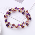 Fashion Colorful Tourmaline Three-ring Bracelet For Women