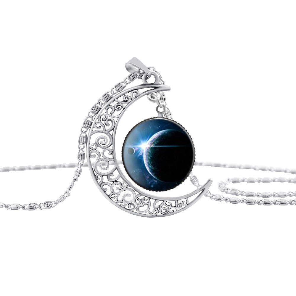 Lady Gemstone Necklace — Elegant Crystal Pendant