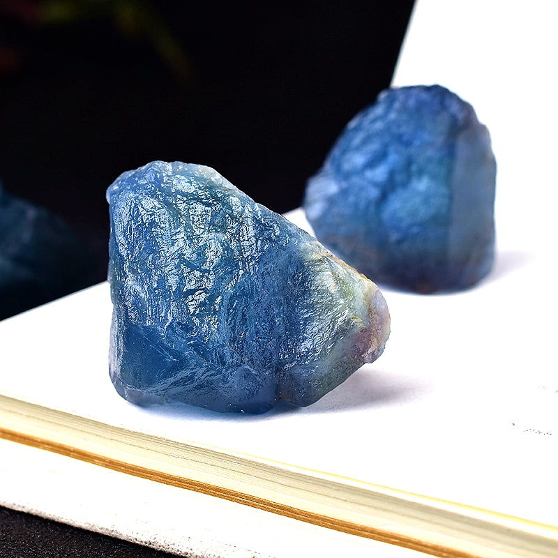 Natural Blue Fluorite Crystal Gravel Ornaments