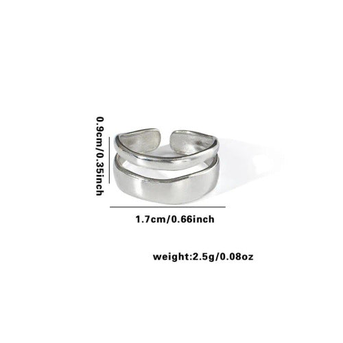 Fashion Personalized New Fishtail Palm Plaid Ring