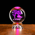 Exquisite Crystal Ball Gift Set — With LED Light Base