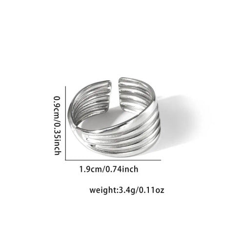 Fashion Personalized New Fishtail Palm Plaid Ring