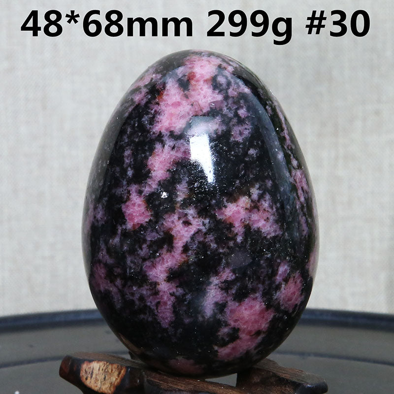 Natural Crystal Plum Tourmaline Stone Egg Ore Specimen Ornaments