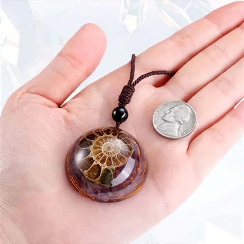 Amethyst Spiral Energy Magnetic Pendant
