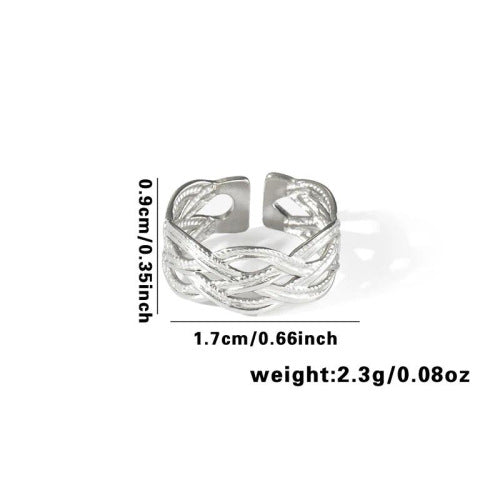 Fashion Personalized New Fishtail Palm Plaid Ring