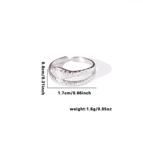 Fashion Personalized New Fishtail Palm Plaid Ring