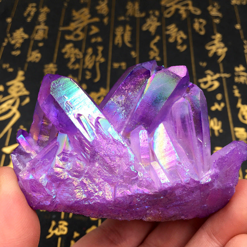 Amethyst Cluster Cornucopia Ornament Degaussing