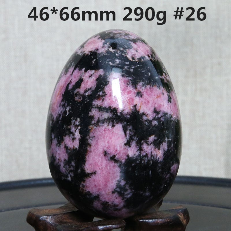 Natural Crystal Plum Tourmaline Stone Egg Ore Specimen Ornaments