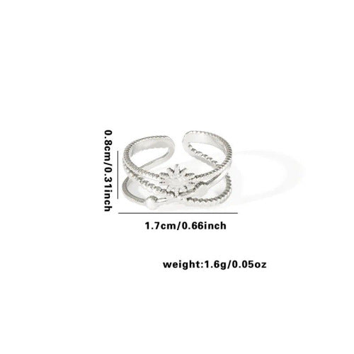 Fashion Personalized New Fishtail Palm Plaid Ring