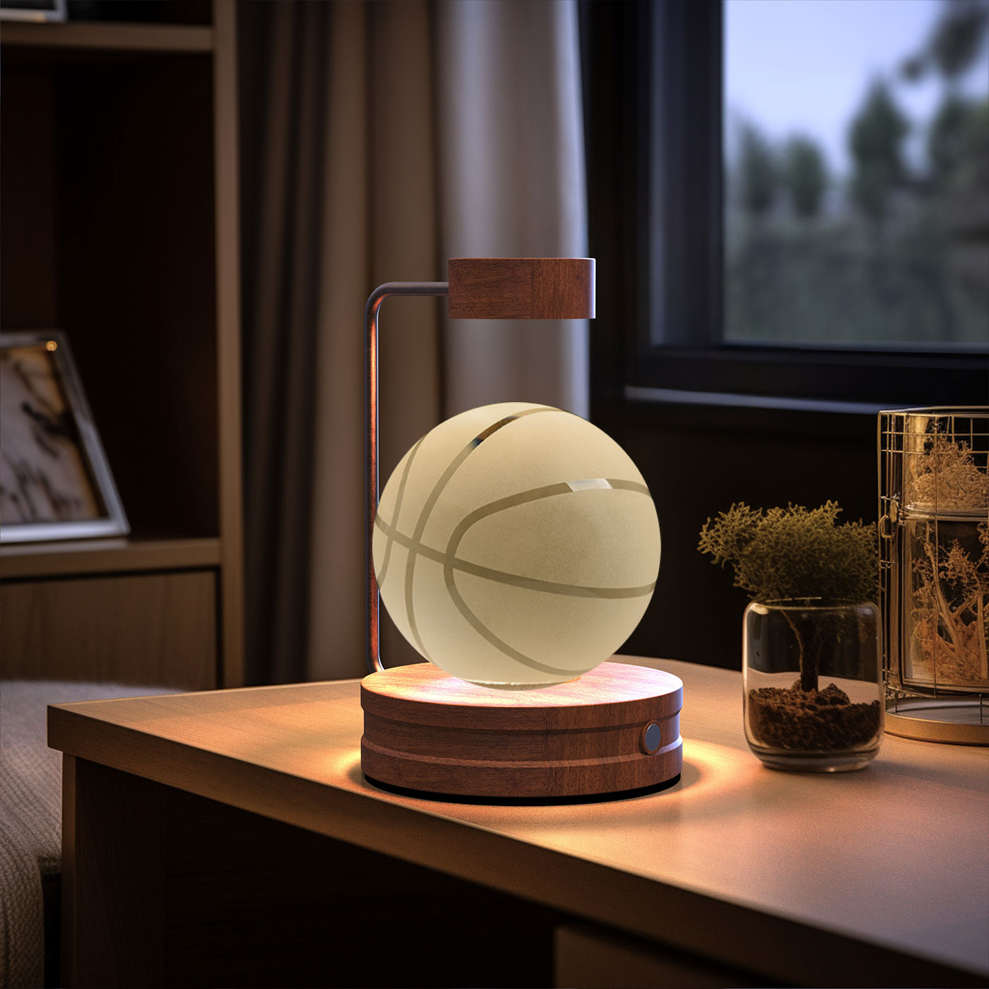 Crystal Ball Night Light – 3D Cosmic LED Bedside Lamp