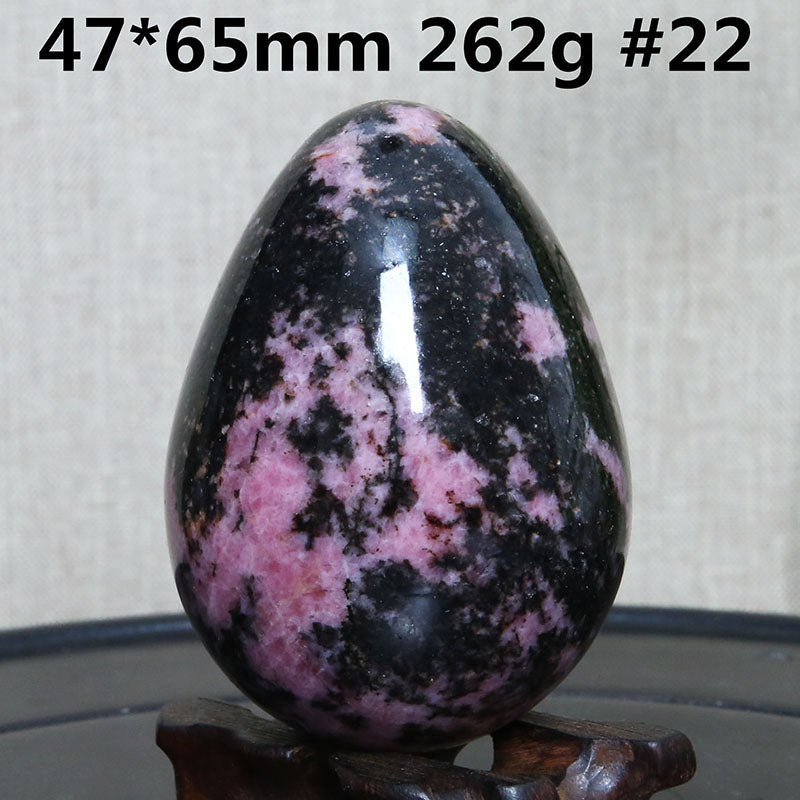 Natural Crystal Plum Tourmaline Stone Egg Ore Specimen Ornaments