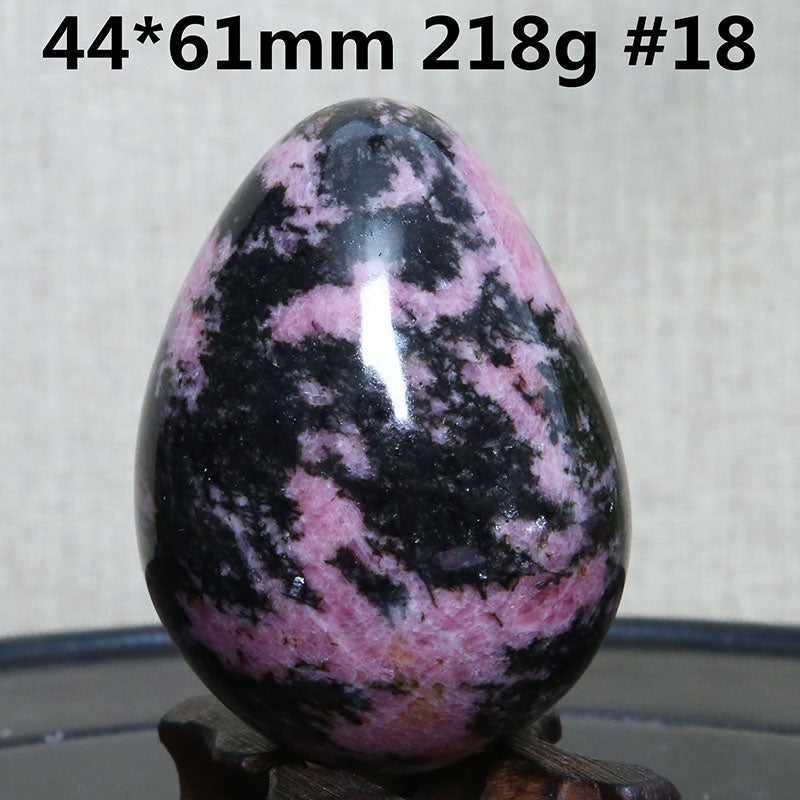 Natural Crystal Plum Tourmaline Stone Egg Ore Specimen Ornaments