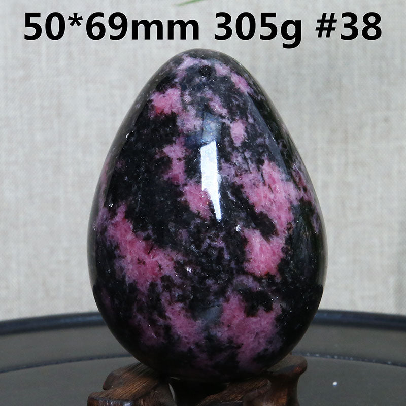 Natural Crystal Plum Tourmaline Stone Egg Ore Specimen Ornaments