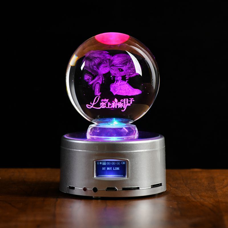 Exquisite Crystal Ball Gift Set — With LED Light Base