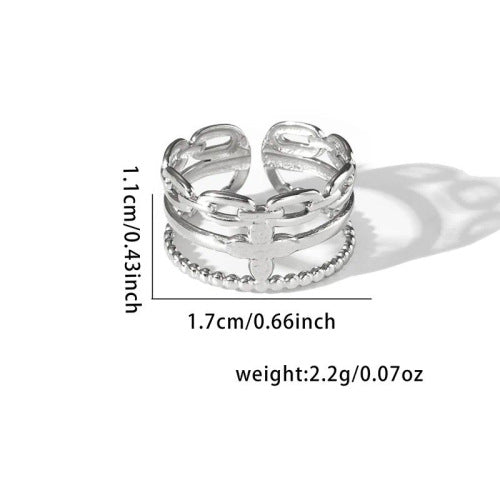 Fashion Personalized New Fishtail Palm Plaid Ring