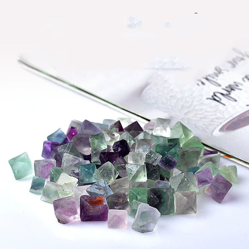 Natural Fluorite Raw Crystal Cluster — Purple, Green, Blue & White