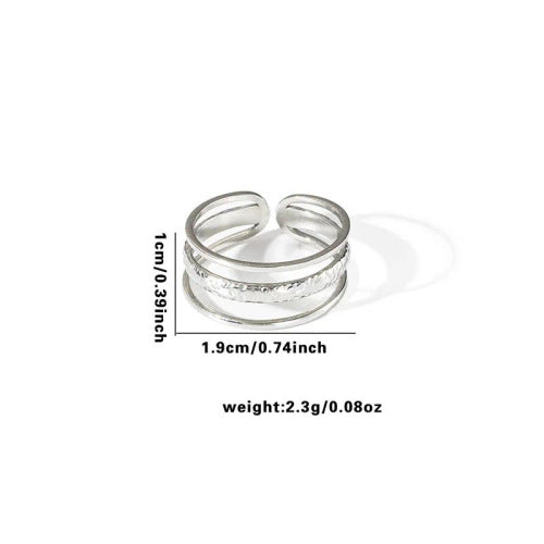 Fashion Personalized New Fishtail Palm Plaid Ring