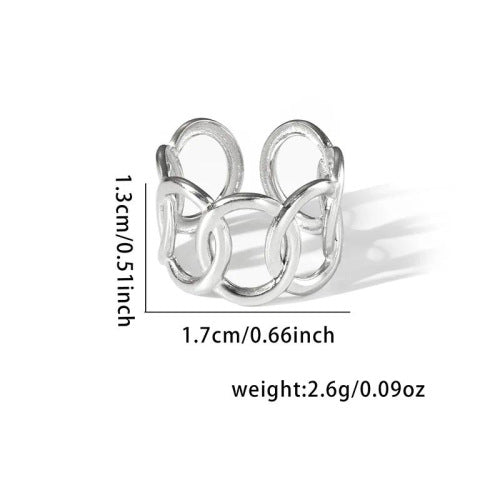 Fashion Personalized New Fishtail Palm Plaid Ring