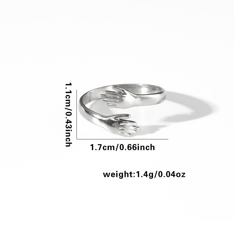 Fashion Personalized New Fishtail Palm Plaid Ring