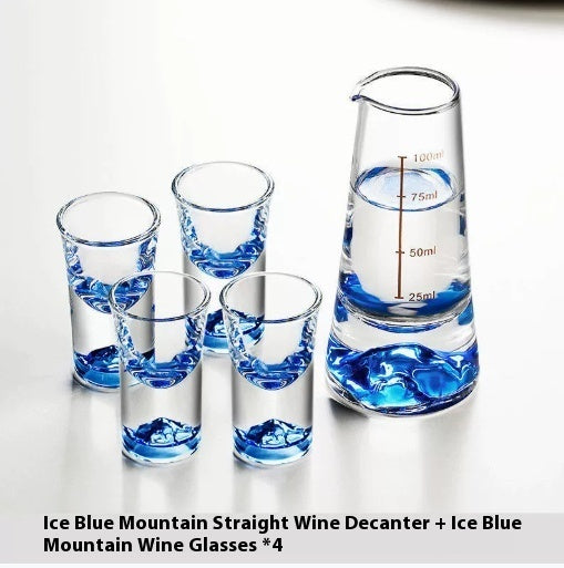 Ice Blue Crystal Glass White Wine Glass Set Small Scale