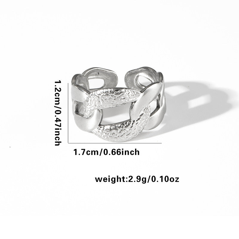 Fashion Personalized New Fishtail Palm Plaid Ring