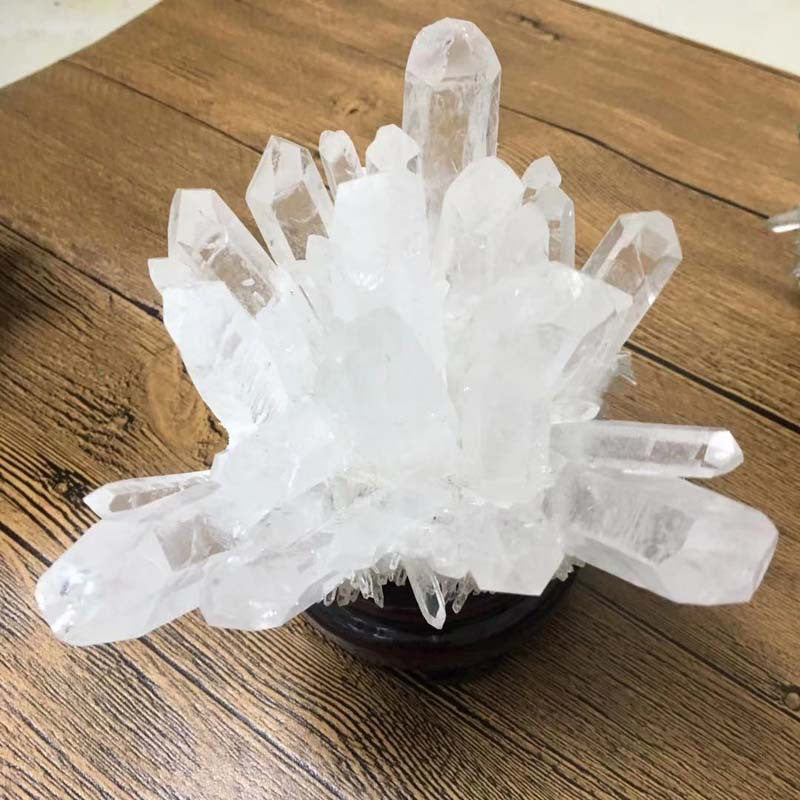 White Green Crystal Cluster Rough Stone Specimen Home Decoration Technology