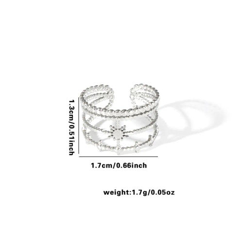 Fashion Personalized New Fishtail Palm Plaid Ring