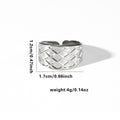 Fashion Personalized New Fishtail Palm Plaid Ring
