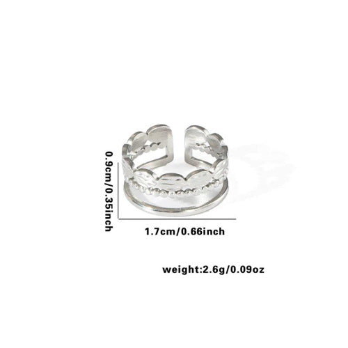 Fashion Personalized New Fishtail Palm Plaid Ring