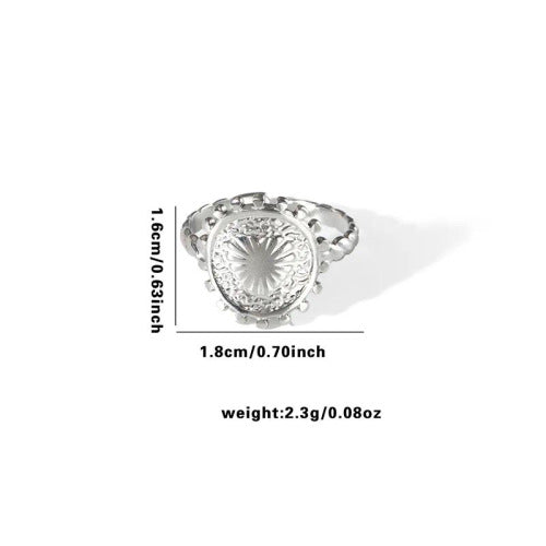 Fashion Personalized New Fishtail Palm Plaid Ring