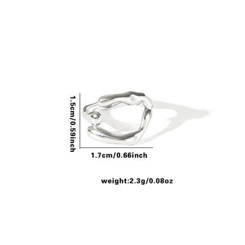 Fashion Personalized New Fishtail Palm Plaid Ring