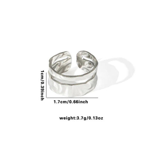 Fashion Personalized New Fishtail Palm Plaid Ring