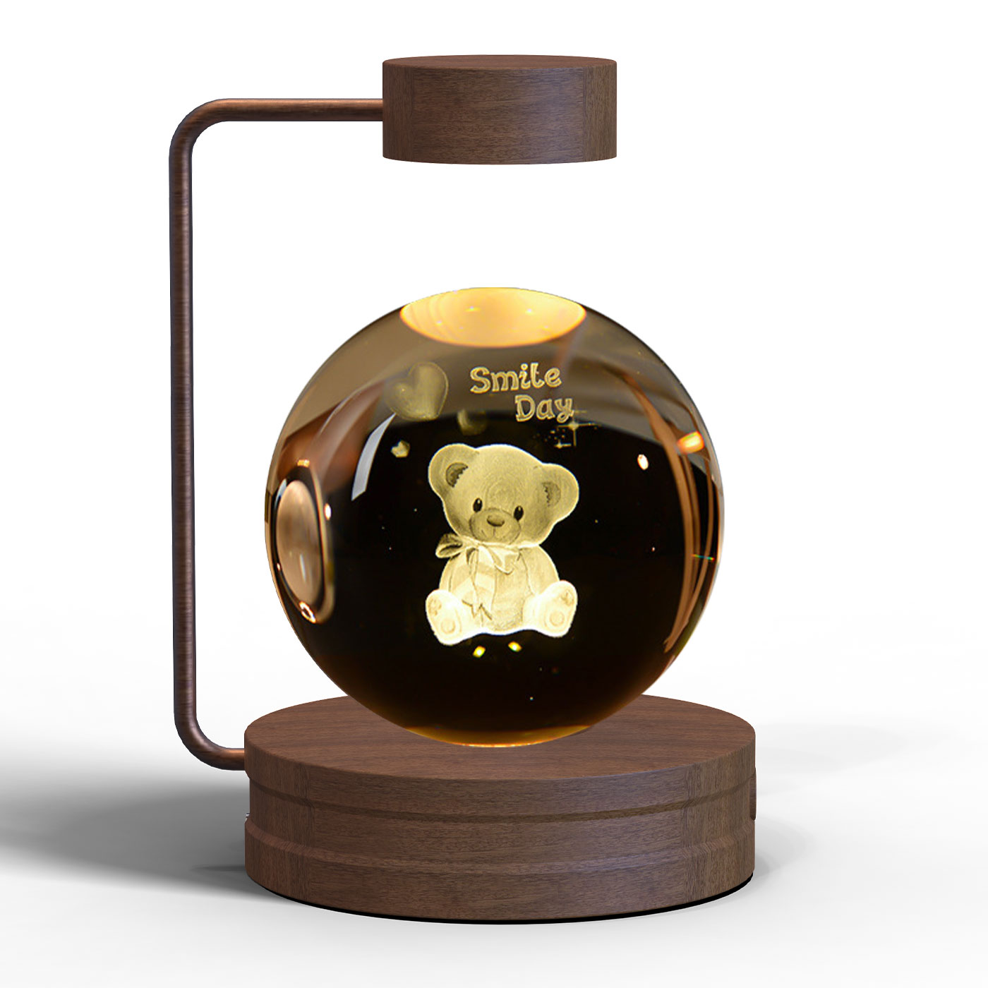 Crystal Ball Night Light – 3D Cosmic LED Bedside Lamp