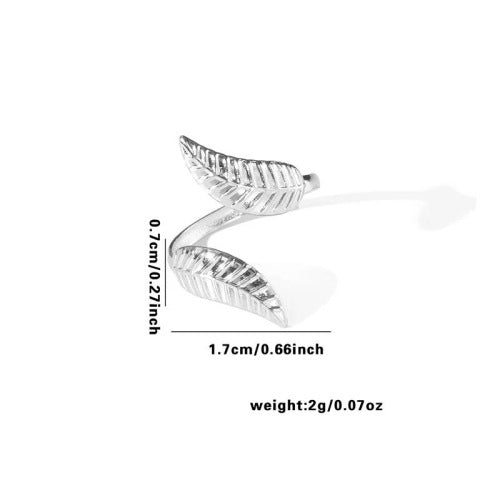 Fashion Personalized New Fishtail Palm Plaid Ring