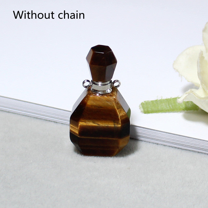 Amethyst Green Fluorite Gold Double Ring Pendant