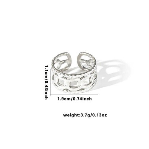 Fashion Personalized New Fishtail Palm Plaid Ring
