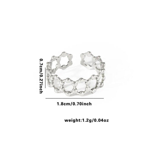 Fashion Personalized New Fishtail Palm Plaid Ring