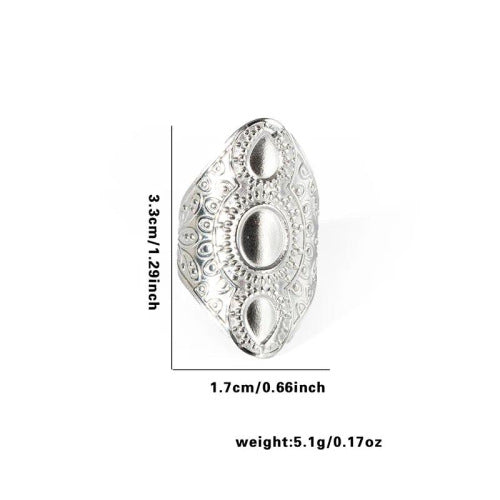 Fashion Personalized New Fishtail Palm Plaid Ring